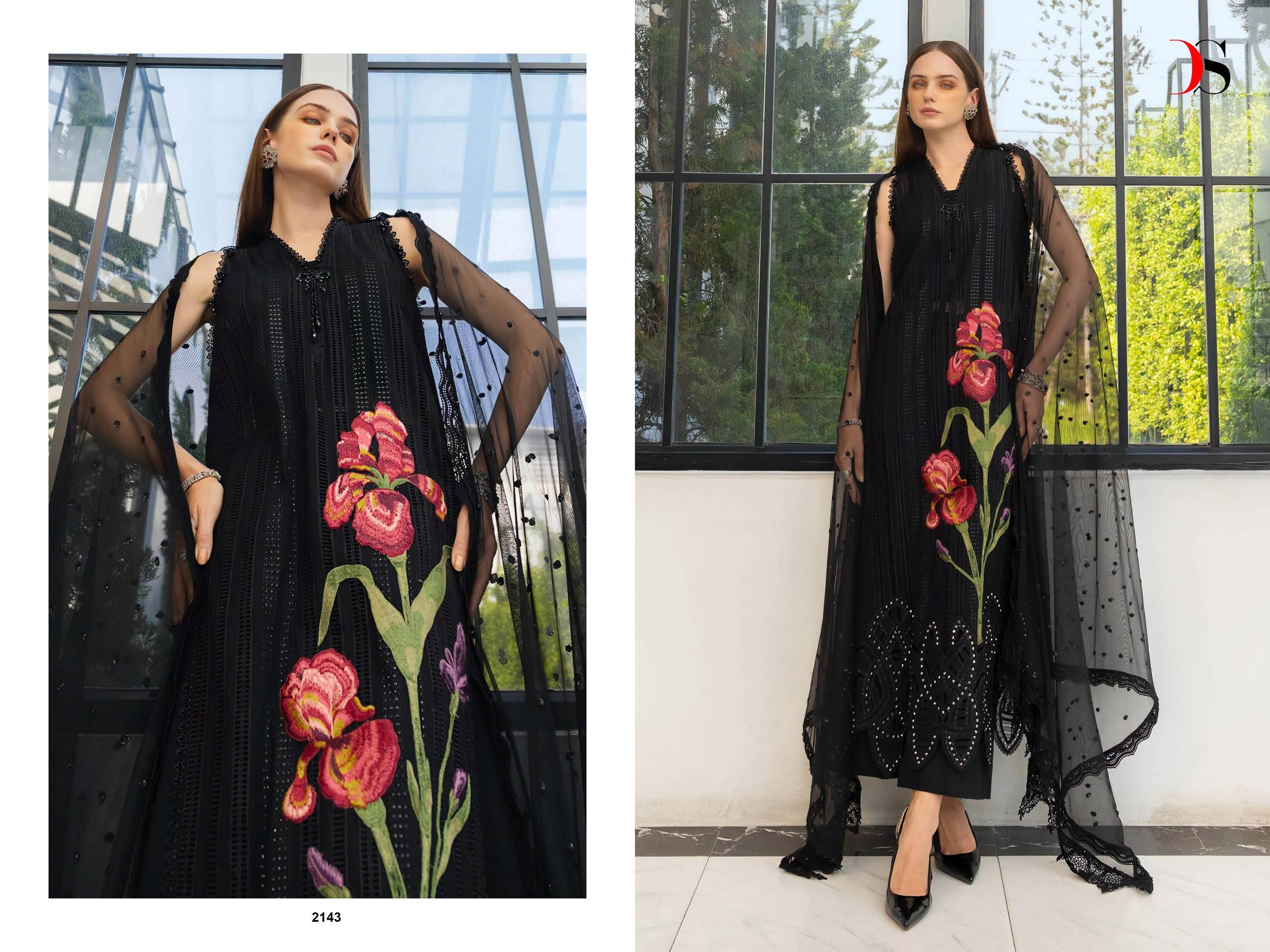 Maria B Vol-6 By DEEPSY SUITS 2141 To 2144 Series Beautiful Festive Suits Stylish Fancy Colorful Ethnic Wear Pure Cotton Print Dresses At Wholesale Price